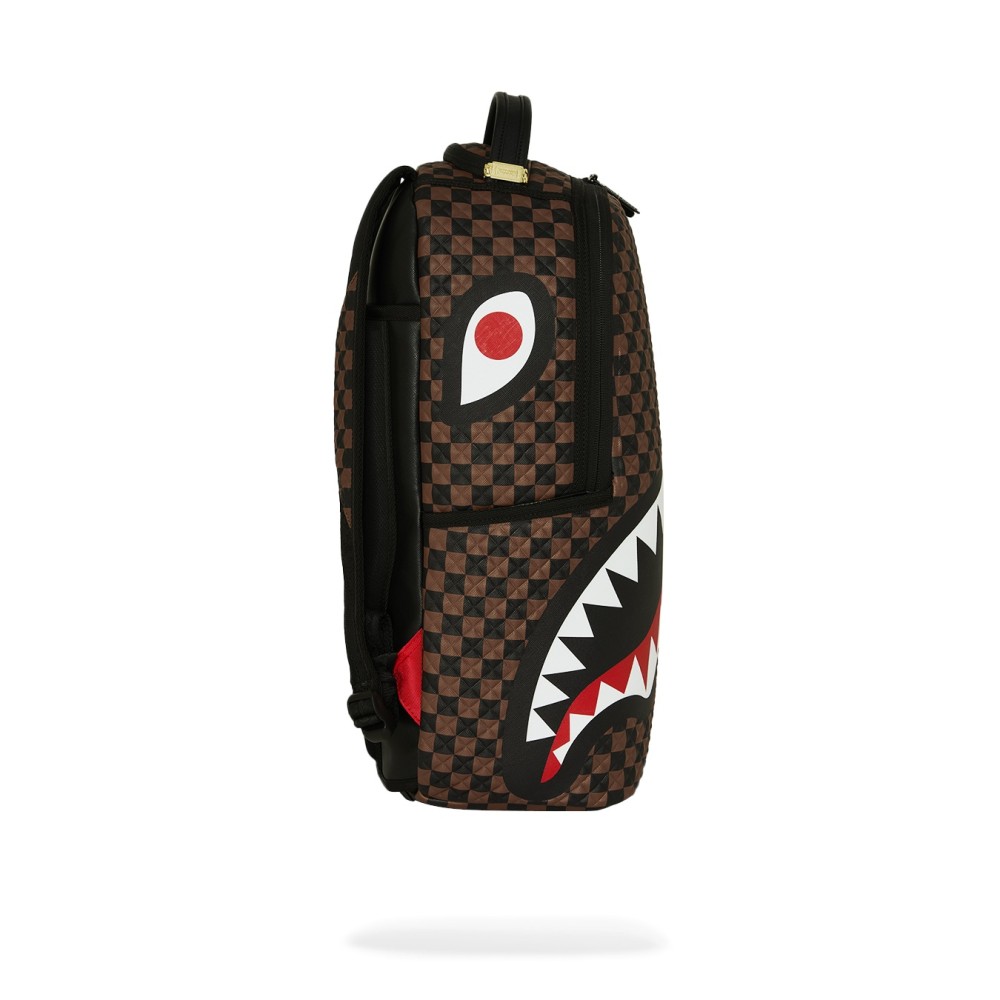 Sprayground - Zaino marrone sharks in paris pyramid backpack per uomo |