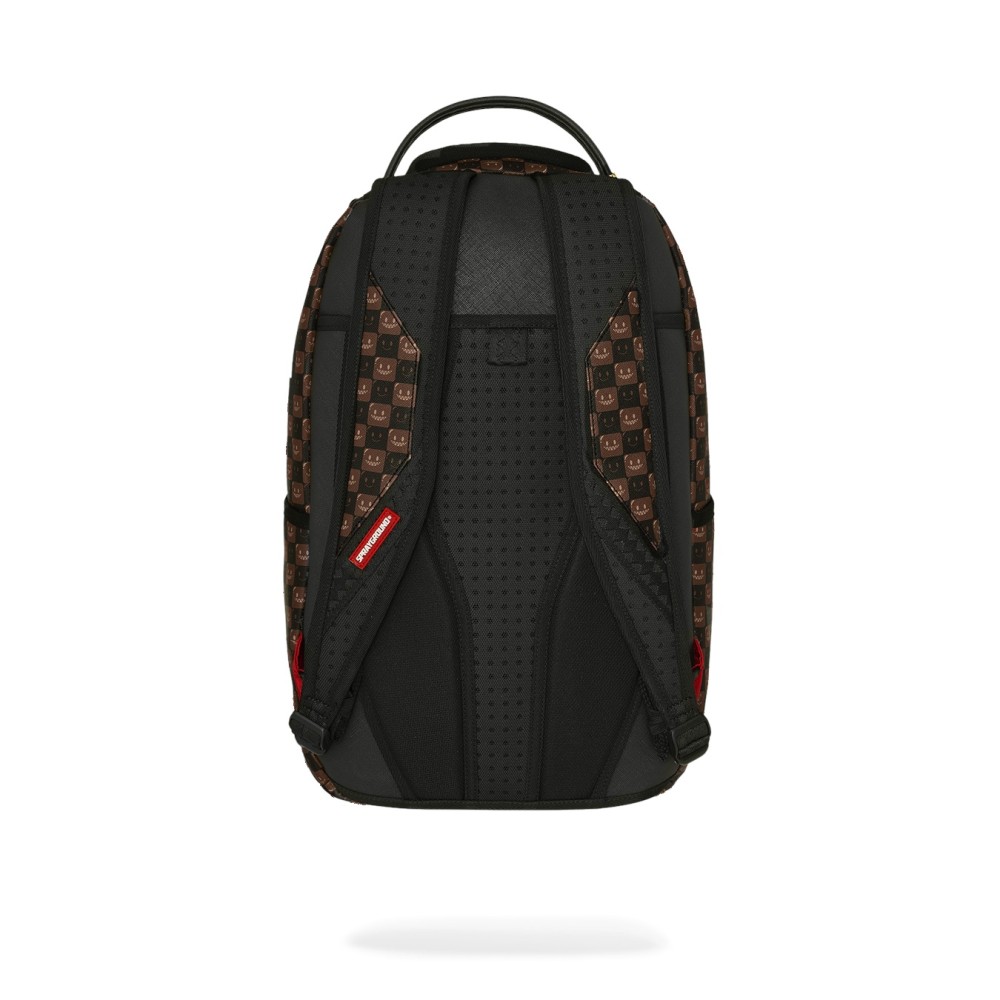 Sprayground - Zaino marrone sharks in paris wtf bubble brown check per uomo |