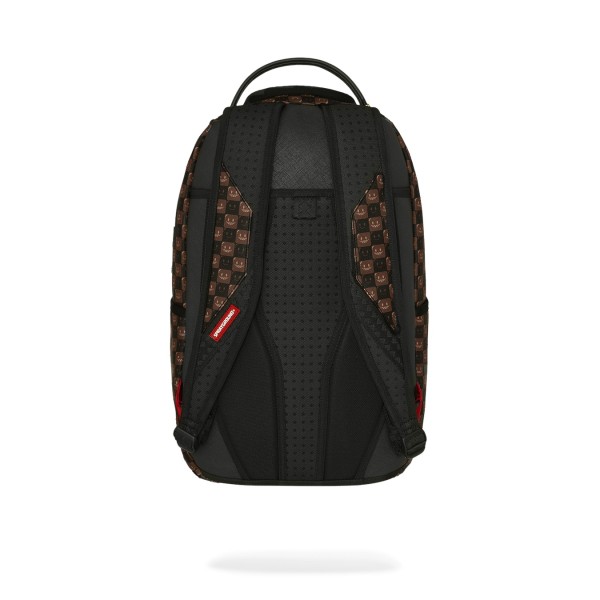Sprayground - Zaino marrone sharks in paris wtf bubble brown check per uomo |