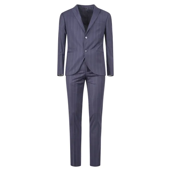 Luca Bertelli - Abito blu gessato per uomo | a61004 milano