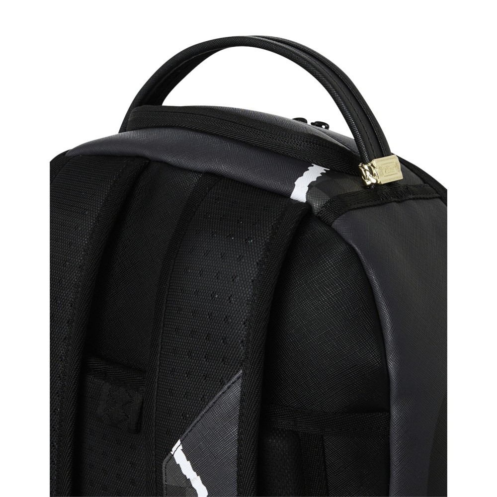 Sprayground - Zaino nero center rip revealing gray check per uomo | 910b8502nsz