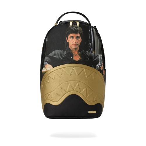 Sprayground - Zaino nero scarface gold embossed per uomo | 910b9555nsz nero