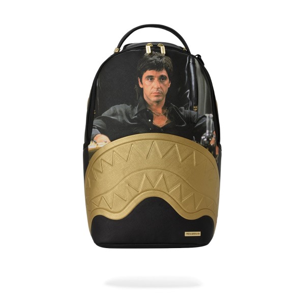 Sprayground - Zaino nero scarface gold embossed per uomo | 910b9555nsz nero