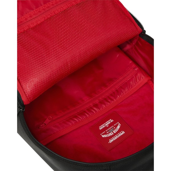 Sprayground - Zaino nero shark central black embroidered shark per uomo |