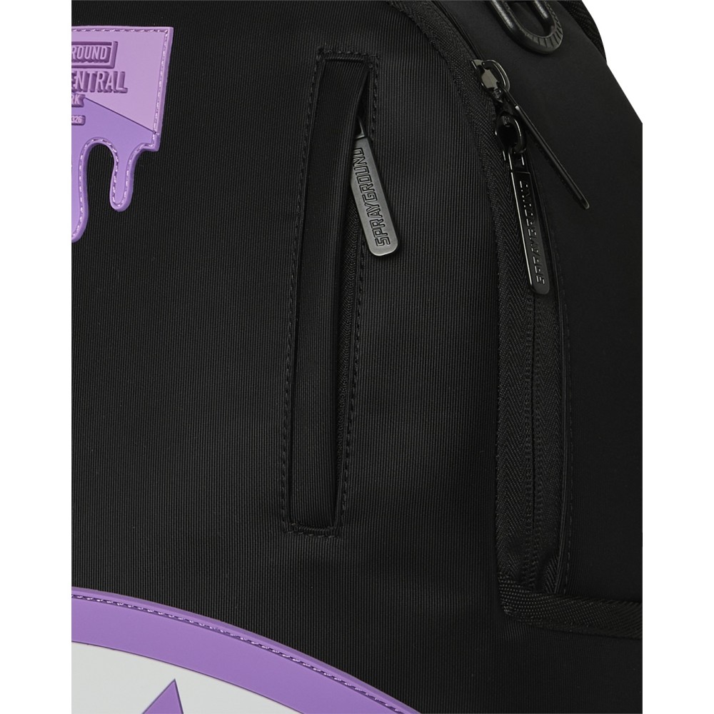 Sprayground - Zaino nero shark central light purple per uomo | 910b9631nsz nero