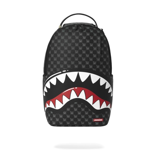 Sprayground - Zaino nero sharks in paris wtf bubbly black check per uomo |