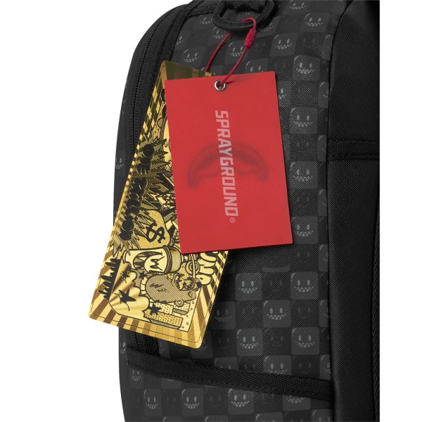 Sprayground - Zaino nero sharks in paris wtf bubbly black check per uomo |