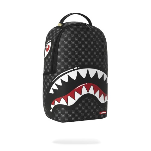 Sprayground - Zaino nero sharks in paris wtf bubbly black check per uomo | 2
