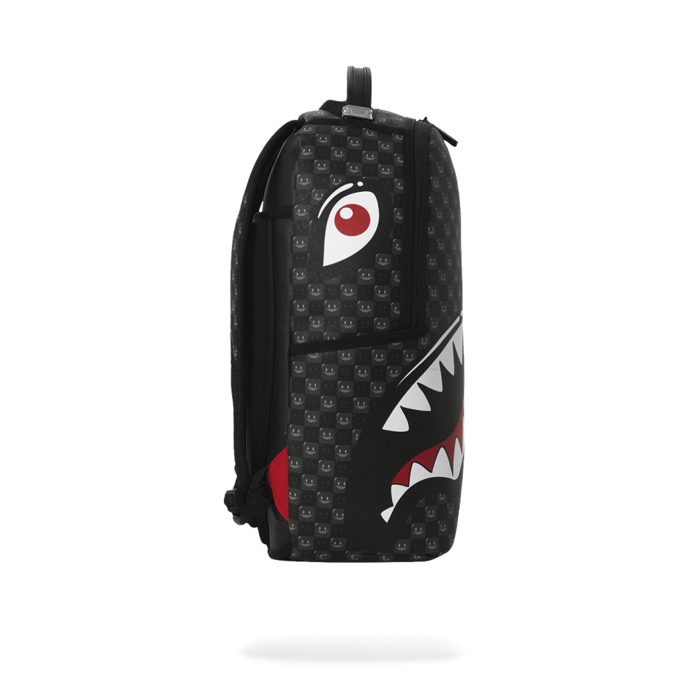 Sprayground - Zaino nero sharks in paris wtf bubbly black check per uomo |