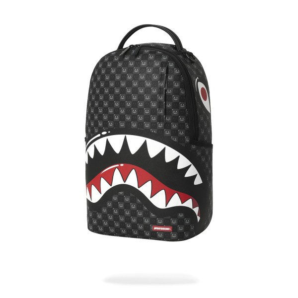 Sprayground - Zaino nero sharks in paris wtf bubbly black check per uomo |