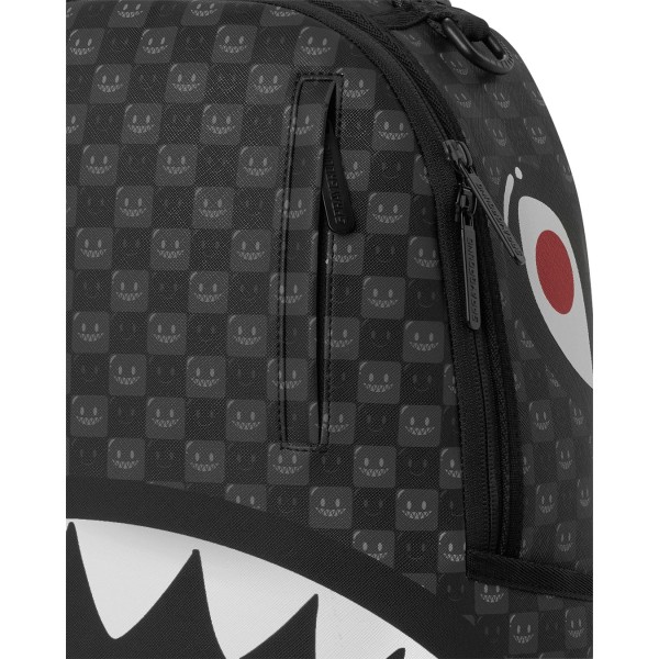 Sprayground - Zaino nero sharks in paris wtf bubbly black check per uomo |