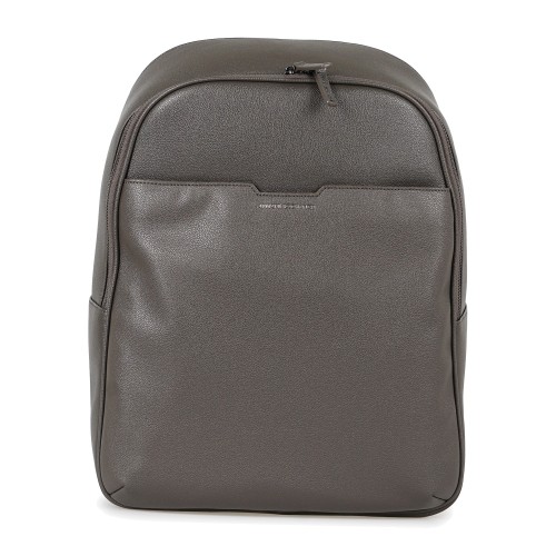Armani Exchange - Zaino marrone in ecopelle con tasca a filetto sul fronte con