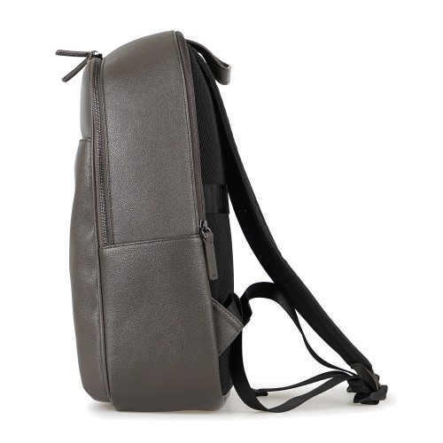Armani Exchange - Zaino marrone in ecopelle con tasca a filetto sul fronte con 2