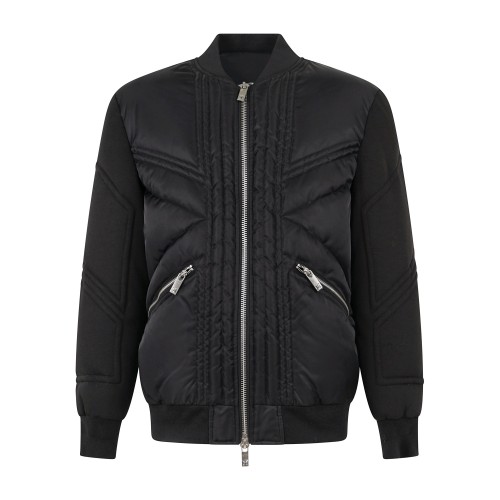 Richmond X | Giubbotto piumino nero trapuntato con zip regular fit per uomo