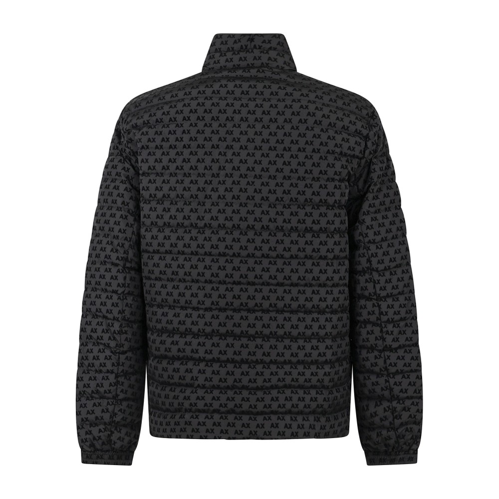 Armani Exchange | Giubbotto piumino nero jacquard all over per uomo