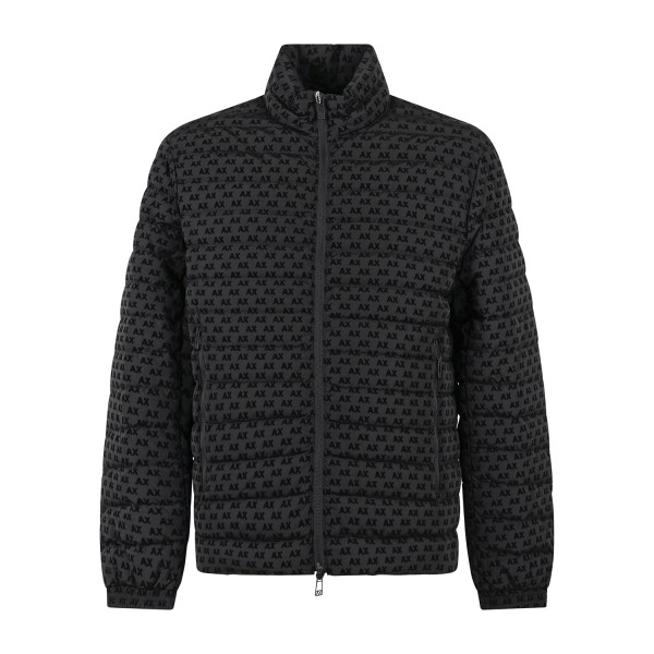 Armani Exchange | Giubbotto piumino nero jacquard all over per uomo