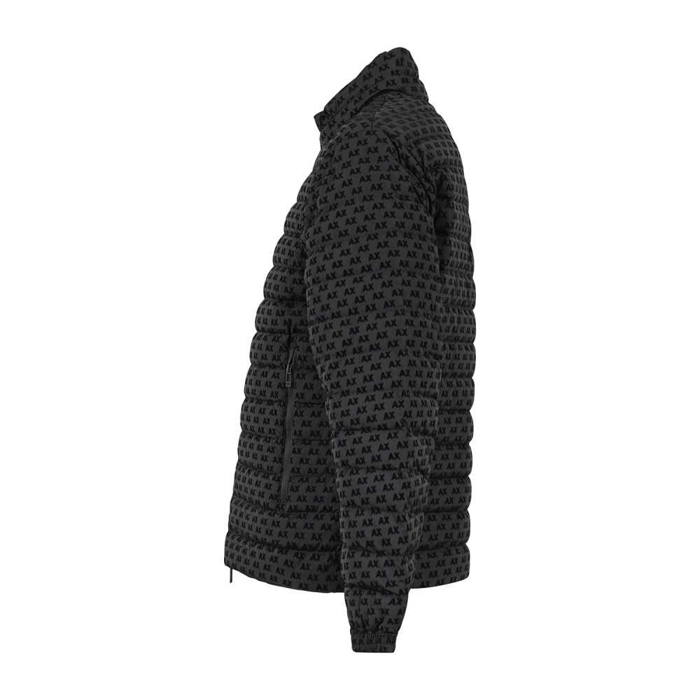 Armani Exchange | Giubbotto piumino nero jacquard all over per uomo