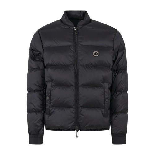 Armani Exchange | Giubbotto piumino nero in nylon trapuntato per uomo