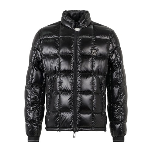 Armani Exchange | Giubbotto piumino nero in nylon lucido trapuntato per uomo