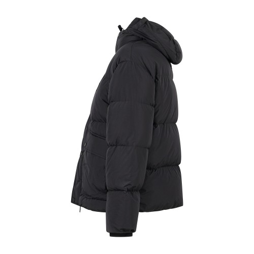 Armani Exchange - Giubbotto piumino nero in nylon con cappuccio trapuntato 2