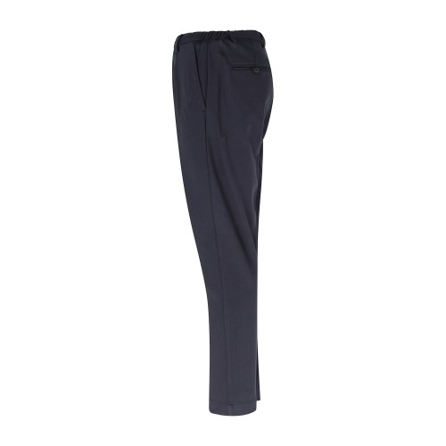 Markup - Pantalone blu in tessuto tecnico con mezzo elastico in vita e laccetti 2