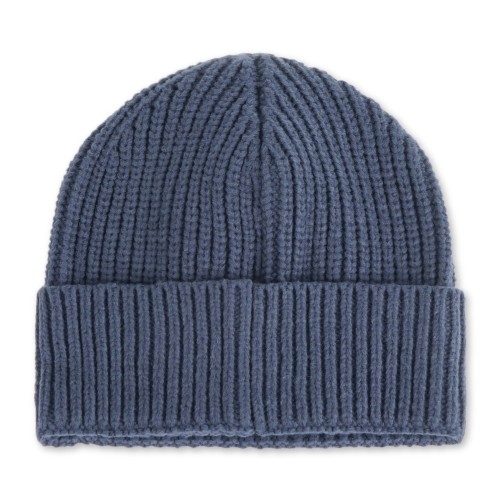 Roy Roger's - Cappello blu con lavorazione in maglia a coste e patch logo in 2