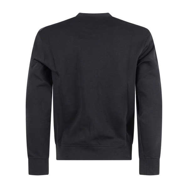 Armani Exchange | Felpa girocollo nera in cotone con bande regular fit per uomo