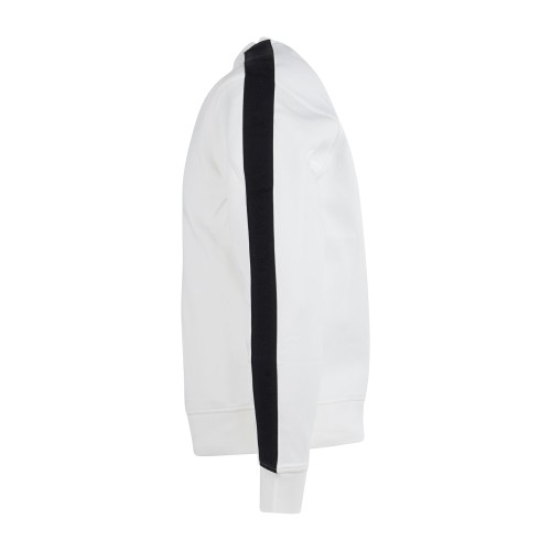 Armani Exchange | Felpa girocollo bianca in cotone con bande regular fit per 2