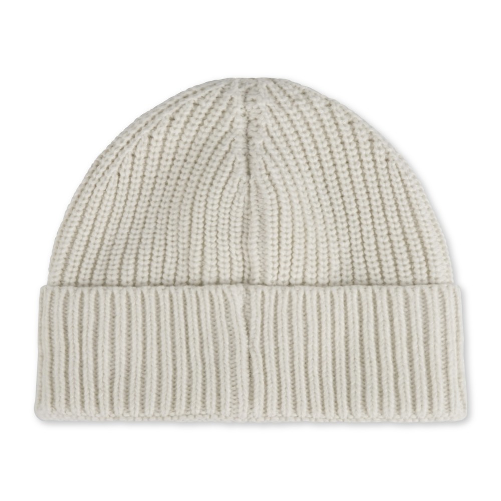 Roy Roger's - Cappello bianco con lavorazione in maglia a coste e patch logo in