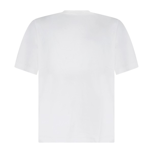 Armani Exchange - T-shirt bianca in cotone con ricamo logo relaxed fit per uomo