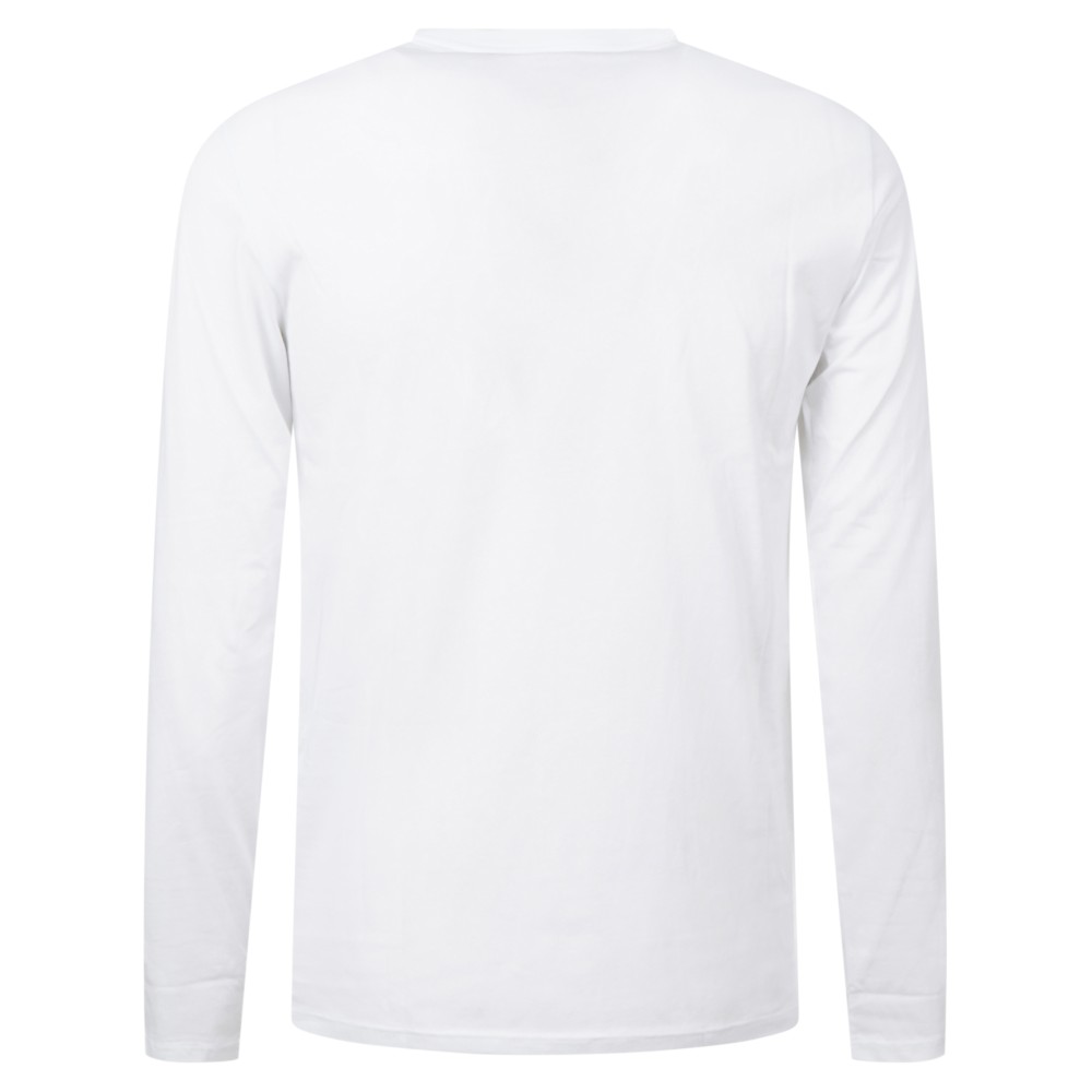 Armani Exchange - T-shirt bianca con maniche lunghe in cotone regular fit per