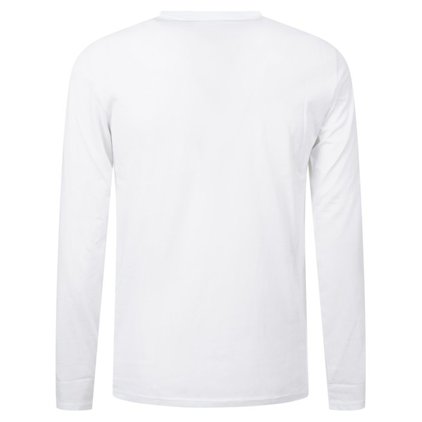Armani Exchange - T-shirt bianca con maniche lunghe in cotone regular fit per