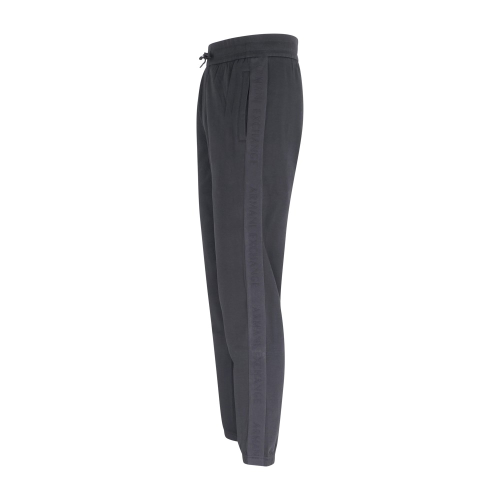 Armani Exchange - Pantalone tuta nero con bande regular fit per uomo | xm001301
