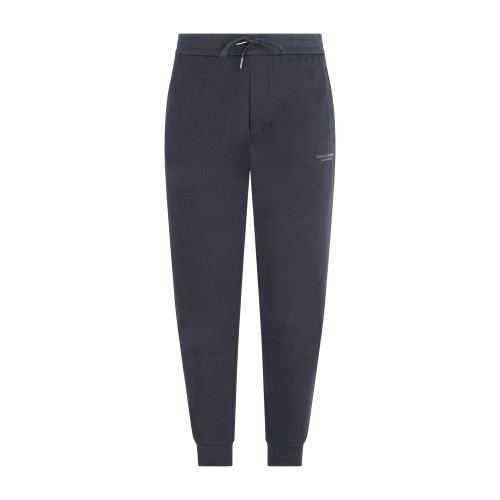 Armani Exchange - Pantalone tuta blu con stampa logo regular fit per uomo |