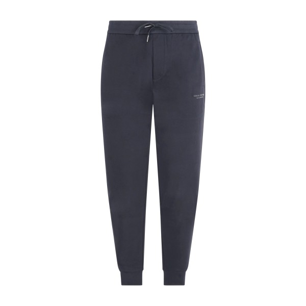 Armani Exchange - Pantalone tuta blu con stampa logo regular fit per uomo |