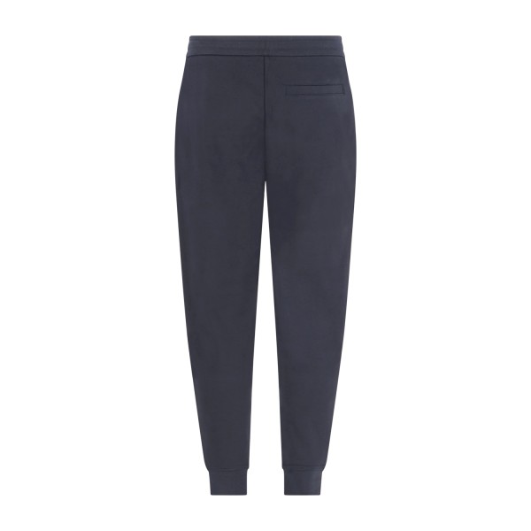Armani Exchange - Pantalone tuta blu con stampa logo regular fit per uomo |
