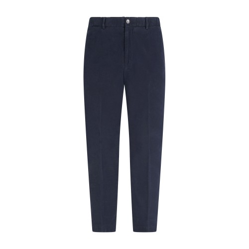 Briglia 1949 - Pantalone blu Bg61 tasca a filo con elastico in vita in cotone e
