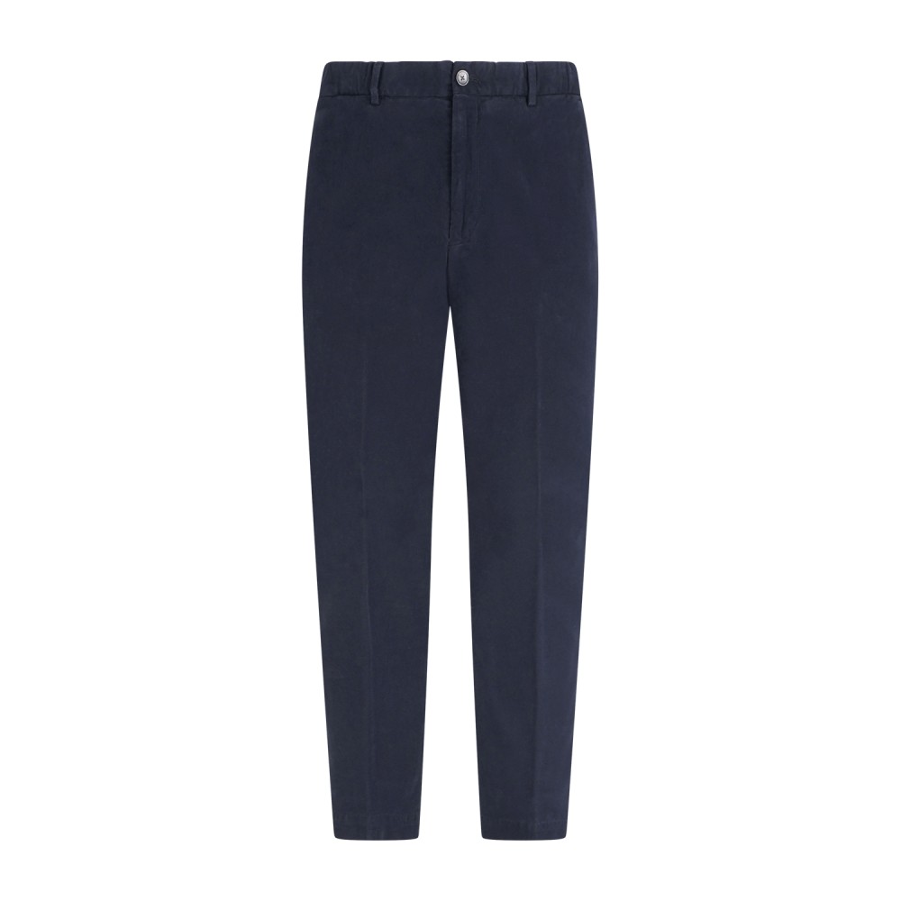 Briglia 1949 - Pantalone blu Bg61 tasca a filo con elastico in vita in cotone e