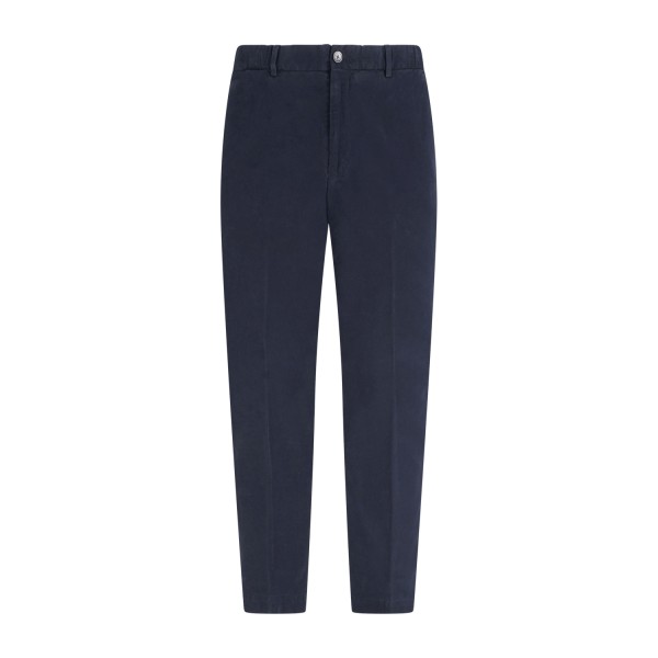 Briglia 1949 - Pantalone blu Bg61 tasca a filo con elastico in vita in cotone e