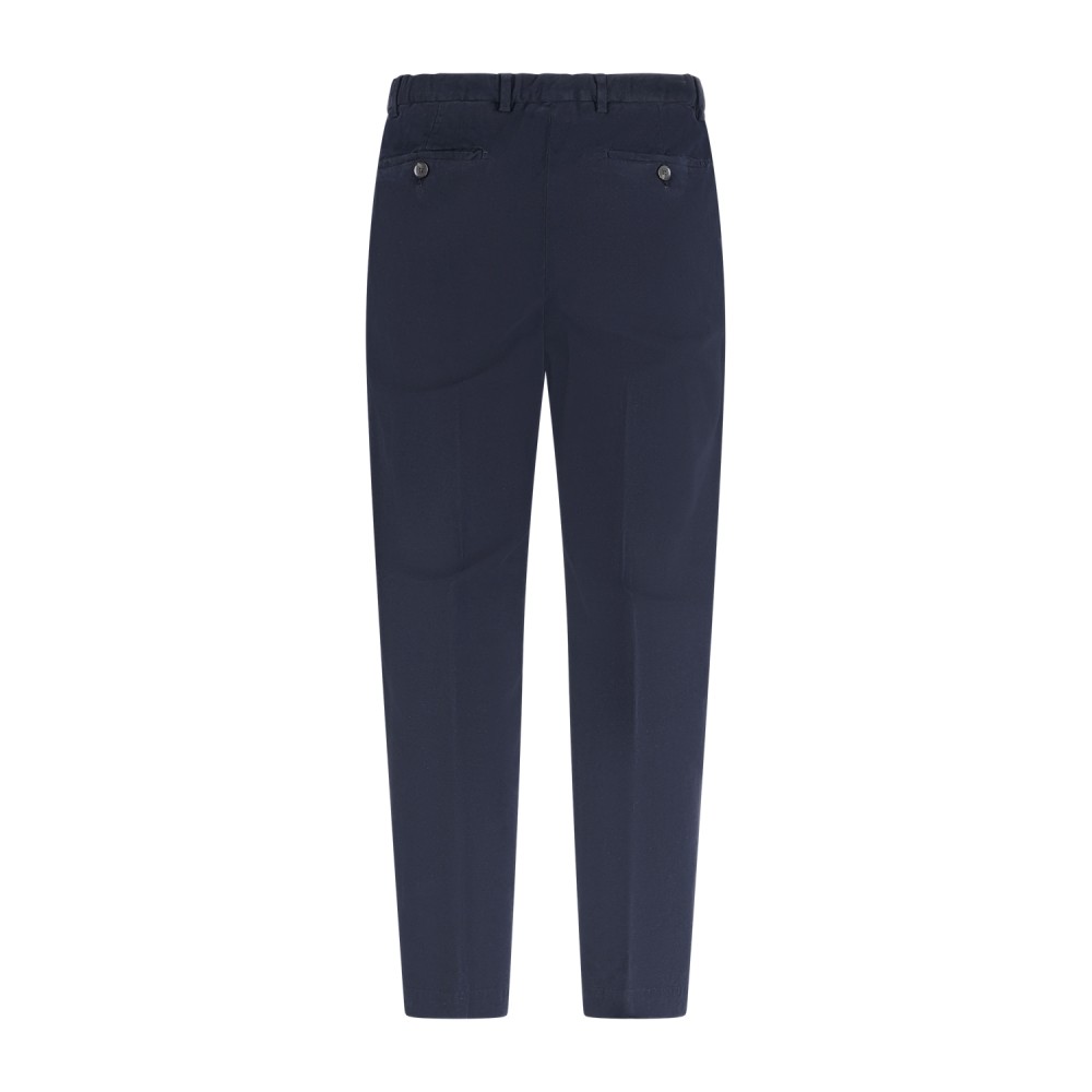 Briglia 1949 - Pantalone blu Bg61 tasca a filo con elastico in vita in cotone e