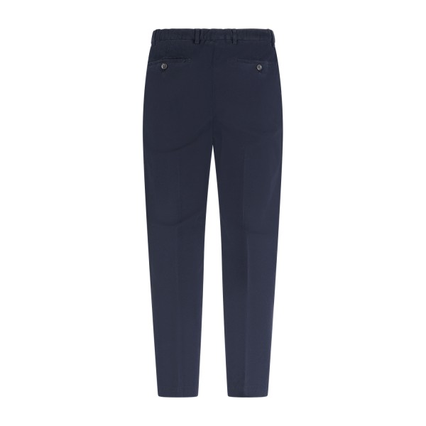 Briglia 1949 - Pantalone blu Bg61 tasca a filo con elastico in vita in cotone e