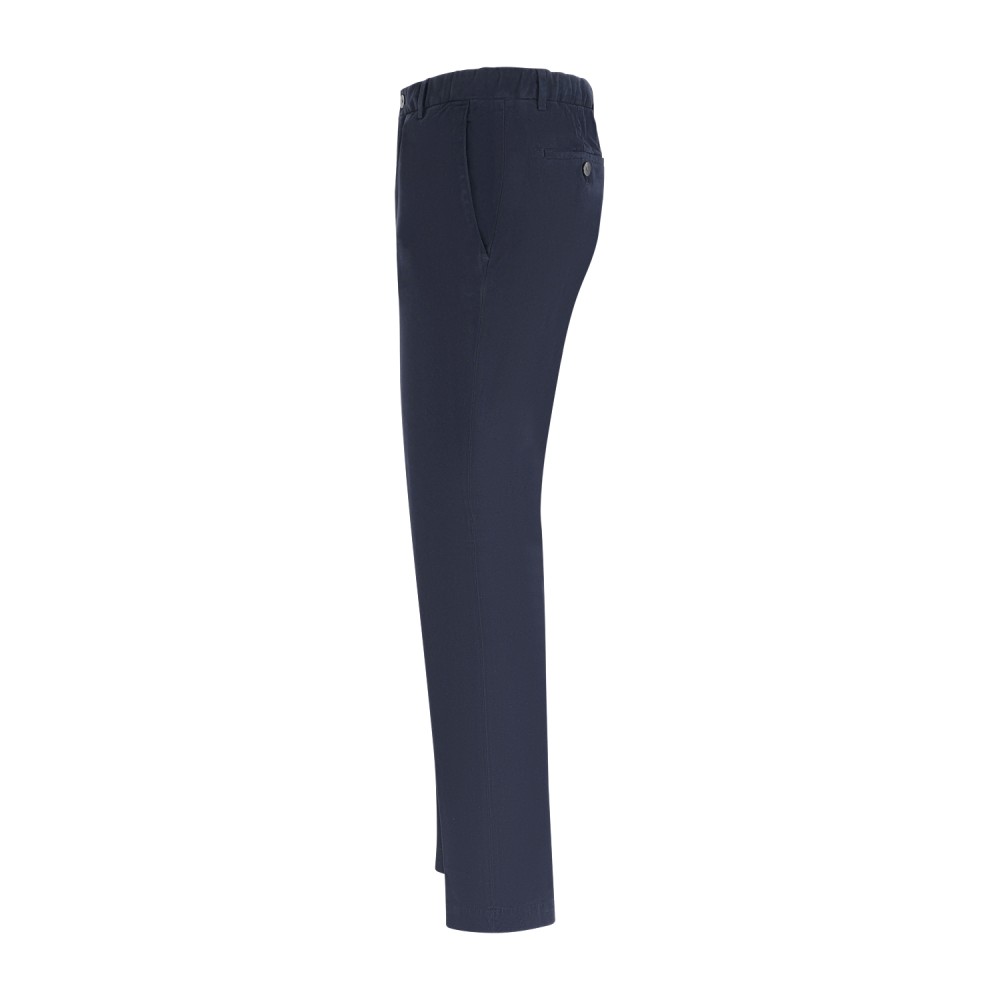 Briglia 1949 - Pantalone blu Bg61 tasca a filo con elastico in vita in cotone e