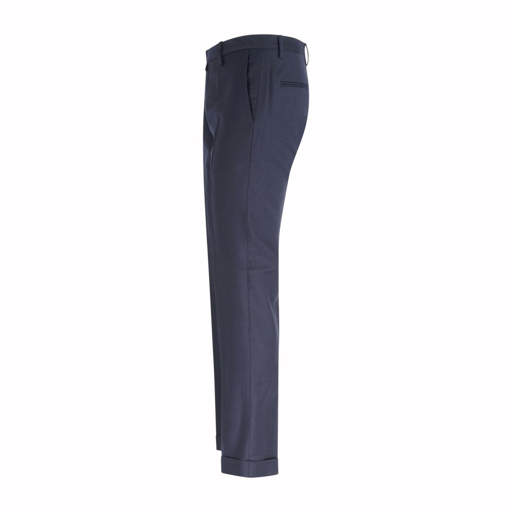 Briglia 1949 - Pantalone blu Bg03s tasca a filo in lana in tessuto "Marzotto"