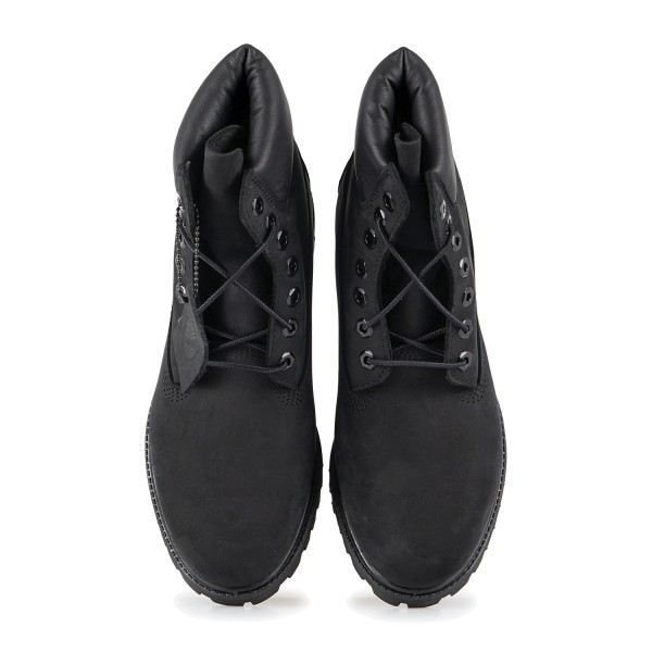 Timberland - Stivale nero Premium 6 Inch impermeabile in nabuk con lacci per