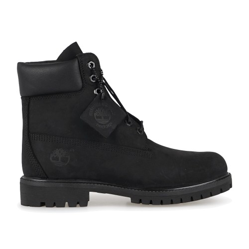 Timberland - Stivale nero Premium 6 Inch impermeabile in nabuk con lacci per