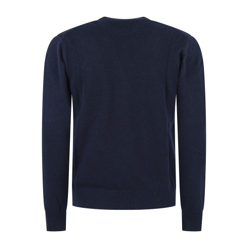 Roy Roger's - Maglione girocollo blu in lana e cashmere per uomo | 2
