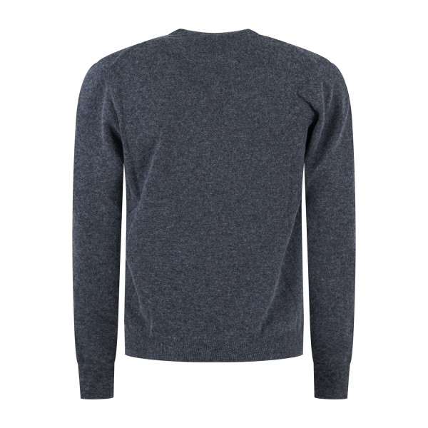 Roy Roger's - Maglione girocollo grigio in lana e cashmere per uomo |