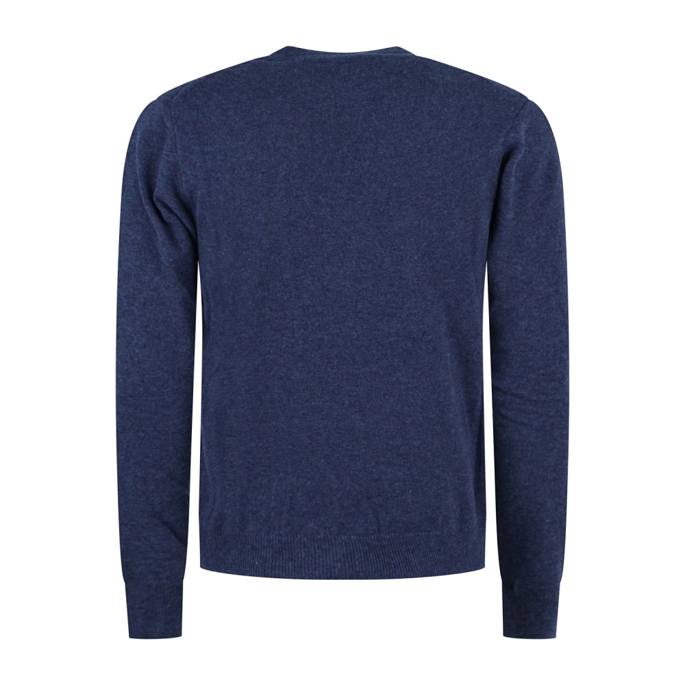 Roy Roger's - Maglione girocollo denim in lana e cashmere per uomo |