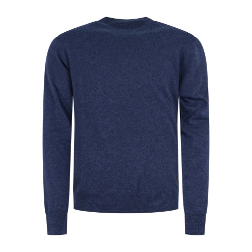 Roy Roger's - Maglione girocollo denim in lana e cashmere per uomo |
