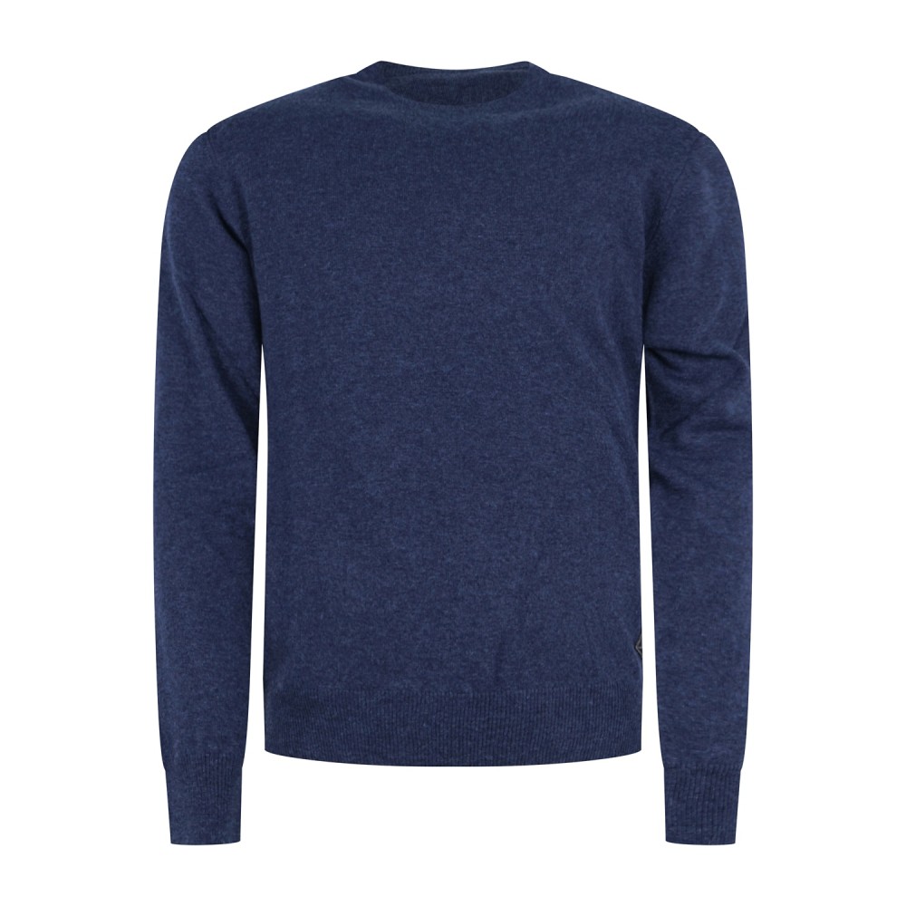 Roy Roger's - Maglione girocollo denim in lana e cashmere per uomo |